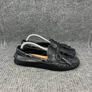 Coach Nadia Tassel Loafers Driving Black Leather Slip On Women’s 6.5 B